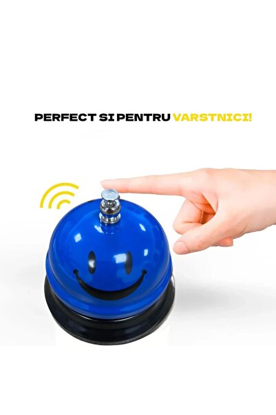 Flippy Multifunctional Metal Bell, Flippy, Blue, 7.5x7.5x6.5 cm, Reception, Restaurant, Cafes