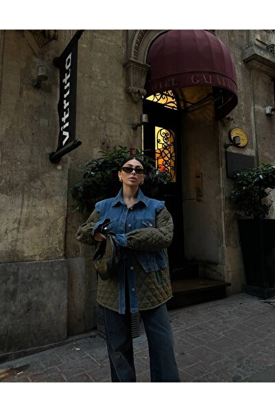 MAUN COLLECTION GACHA Τζιν συνδυασμός υφασμάτων Καπιτονέ Μπουφάν 7071