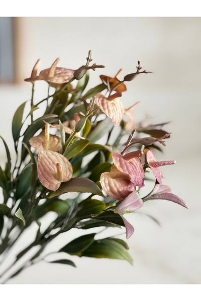 Diba HomeArt Dekoratif Yapay Mini Gala Çiçeği GÜL KURUSU rengi 1 DEMET