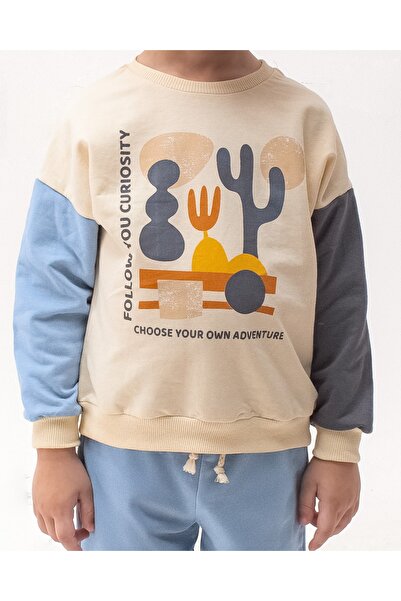 ADDA Cotton Adventure Printed Cycling Collar Tracksuit 2-Piece Boy's Set