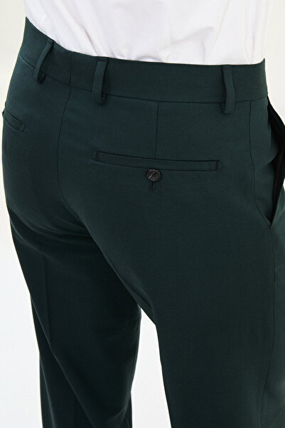 Mcr Straight Slim Fit Classic Men's Trousers Emerald - 38338.25K