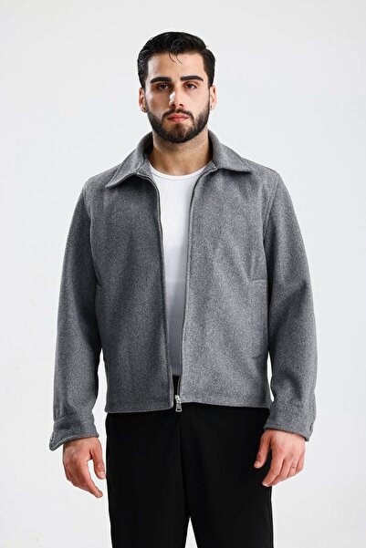 İLKCET MODA Seasonal Oversize Jacket with Cashmere Zipper