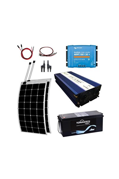Teknovasyon Arge 2040W Marin Solar Paketi 170W Esnek Panel 2000W UPS İnverter 2.6KW Lityum Batarya