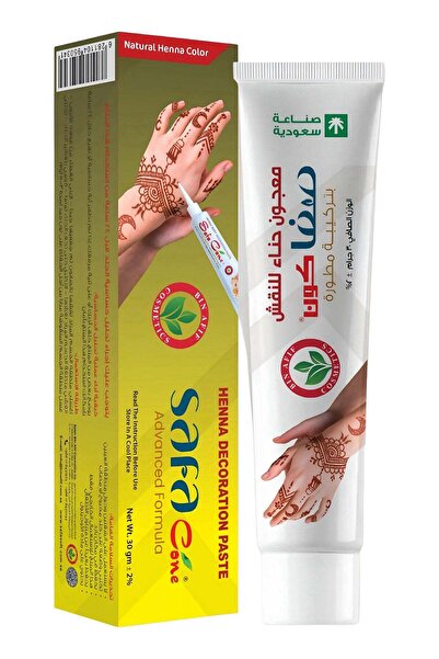 SAFA Henna Paste for Body Art - Developed Formula - Feminine Elegance for Your Hands - Natural Henna Colo