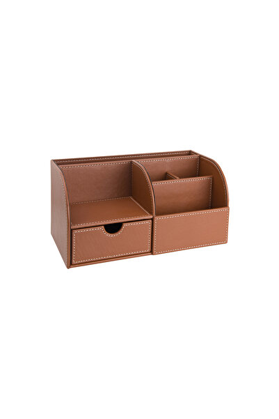 2K Desktop Organizer, Pen Holder, Remote Control, Cube Block Holder, Tablet Holder, Bookshelf, 6 Compartments, Drawer, Desktop