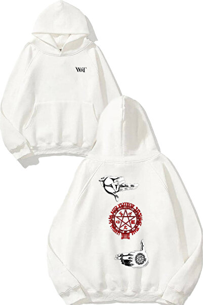 THEWERT Hanorac alb cu glugă cu imprimeu Hellsing 1 Design Back