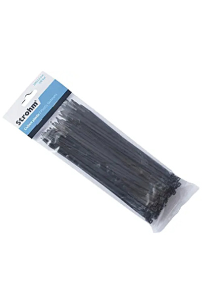 Strohm Set 100 coliere plastic Strohm, 200x3.6 mm, Negru