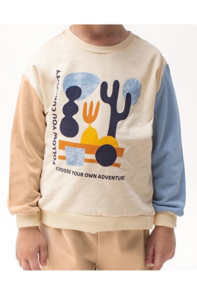 ADDA Cotton Adventure Printed Cycling Collar Tracksuit 2-Piece Boy's Set