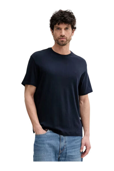 Calvin Klein Erkek Regular Fit CK Logo İşlemeli Yuvarlak Yakalı Kısa Kollu La...