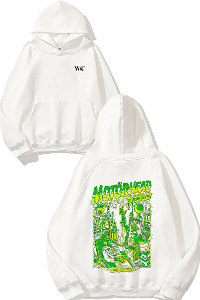 THEWERT Φούτερ με λευκή κουκούλα με στάμπα Motörhead 7 Design