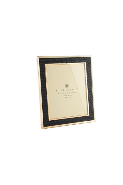 Mikasa Moor Black Gold Leather Frame 20X25Cm