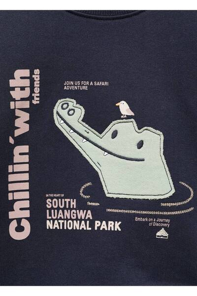 MANGO Baby İşlemeli desenli sweatshirt