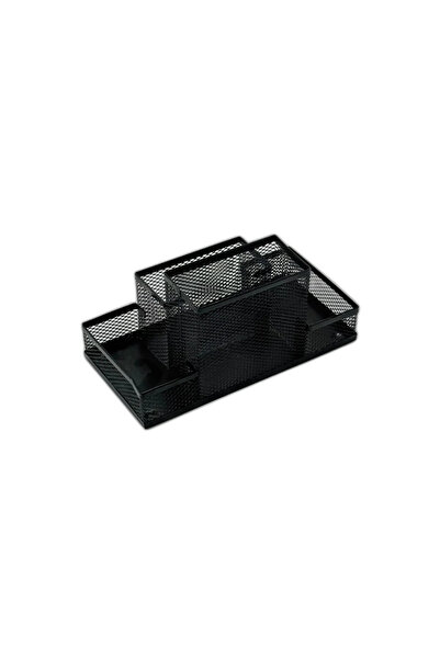 Germag Organizator de birou metalic, 6 compartimente, plasă metalică neagră, ideal pentru documente și accesorii mici