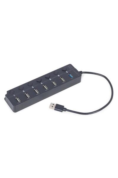 Gembird Hub USB UHB-U3P1U2P6P-01, 6x USB 2.0, 1x USB 3.1, 0.5 m (Negru)