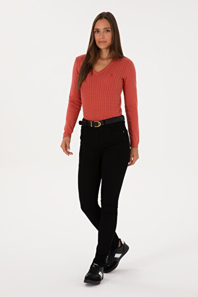 U.S. Polo Assn. Women's Black Toohpick Fit Canvas Pants 50309156-Vr046