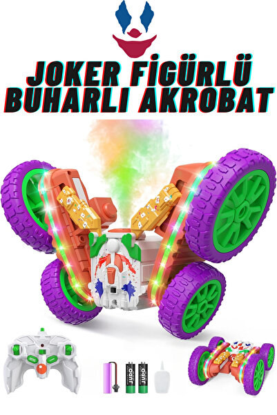 welcomein Oyuncak 2.4 Ghz Uzaktan Kumandalı Şarjlı Buhar Atan Akrobat Araba B...