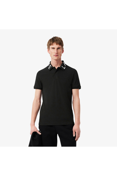 Lacoste Erkek Slim Fit Baskılı Siyah Polo
