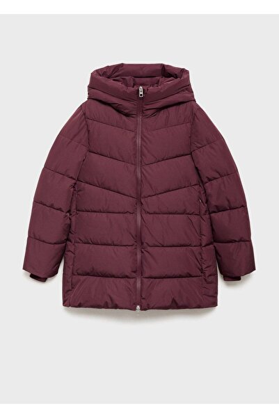 MANGO Woman Kapüşonlu kapitone anorak