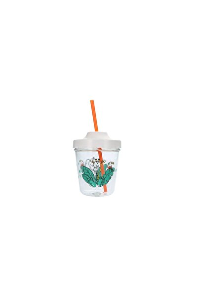 Porland Baby Tropical Cup with Straw, Set of 4, 350 Cc