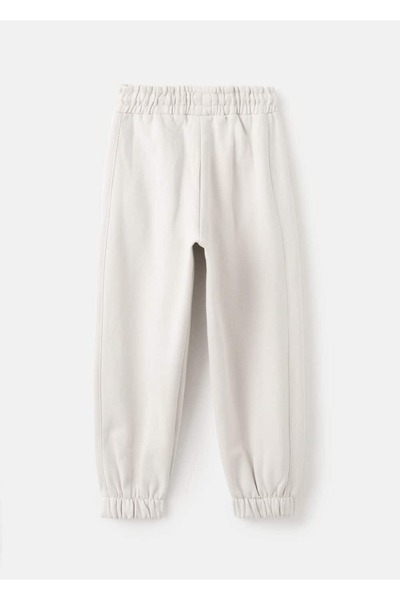 MANGO Kids İpli pamuklu jogger pantolon