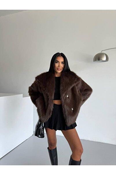 Swass Shawl Collar Premium Fur Brown