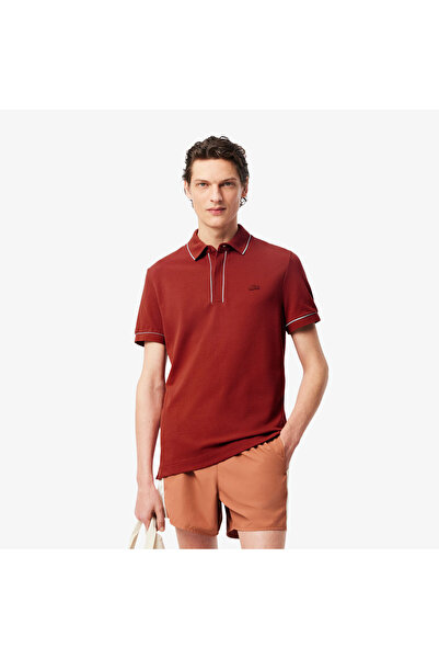 Lacoste Erkek Regular Fit Organik Pamuk Kahverengi Paris Polo