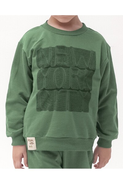 ADDA Cotton New York City Printed Cycling Collar Tracksuit 2-Piece Boy's Set