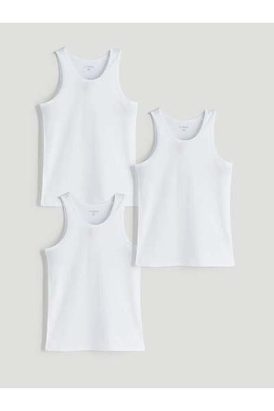 LC Waikiki Crew Neck Cotton Men's Singlet 3 Pack