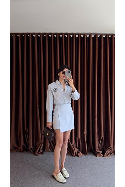 HAZELANNA Rochie din poplin cu detalii Arma