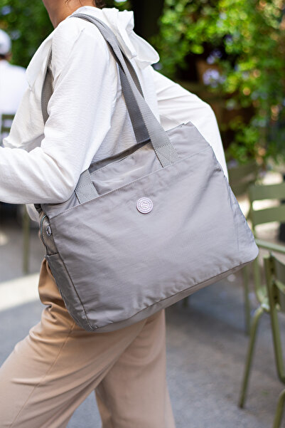 YOGII Lonal Model Women's 5-Compartment Large Size Water-Resistant Satin Fabric Shoulder Bag Vip