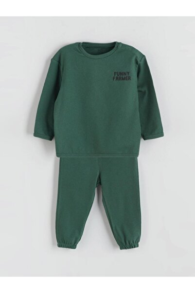 LC Waikiki Sparkling Selections from Shining Store |   Printed Baby Boy Sweatshirt and Sweatpants Set of 2