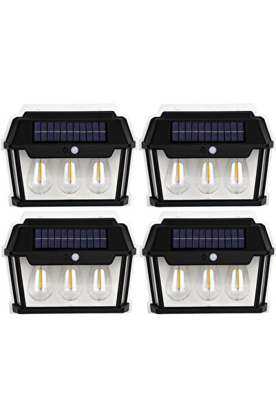 OEM Set of 4 x outdoor solar lamp with 3 bulbs, 3 operating modes, motion and...
