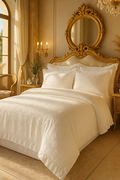 Evimcim Double Premium Pike Set 240X260 cm 100% Cotton 2 Pillowcases