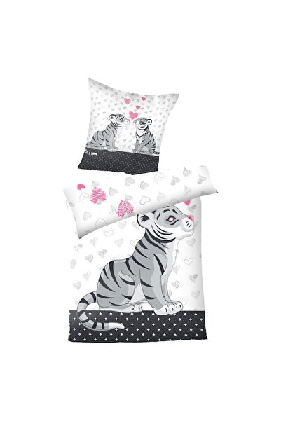 OEM Children's Bedding Set, 100% Cotton, Tiger Model, White