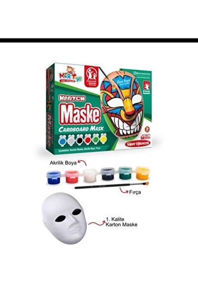 cactusgarden Mortoys Maske boyama etkinliği karton maske set