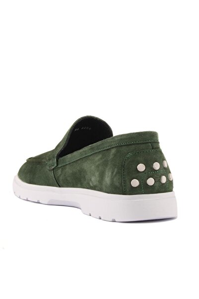 SailLakers - Green Suede Men's Casual Shoes 101-9064-H1364