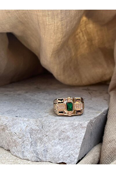 nunu takı خاتم مجوهرات YSX من الحجر الأخضر