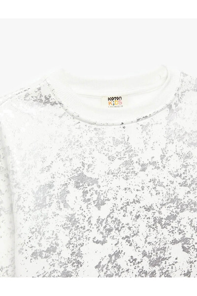 Koton Φούτερ για κορίτσια με σχέδιο σε χρώμα εκρού 6Wkg10073Ak