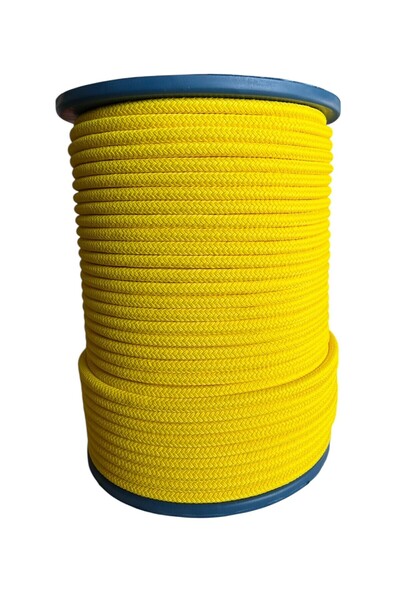 Bos Sarı - 12 mm Renkli İskota Örgü Yüzen Halat 30 Metre