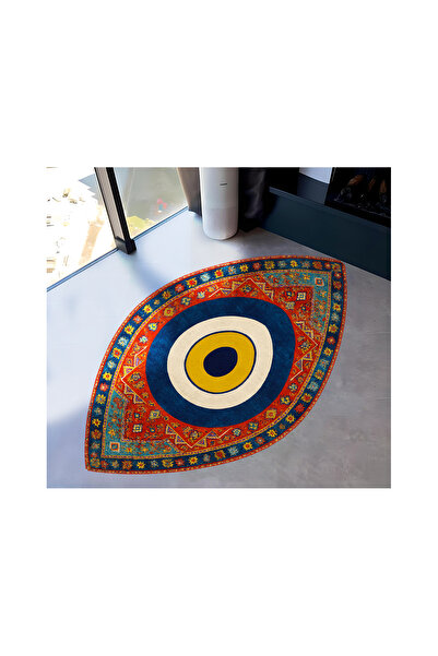 Rugs Modern Halı MOSSO Turuncu Temalı Geometrik Desenli Dokuma Taban Modern D...
