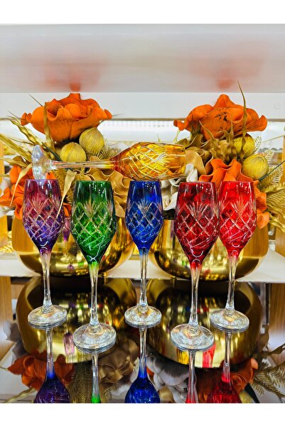 EVRA El Kesmesi 1. Sınıf İşçilik Renkli Kahve Yanı Su Bardağı