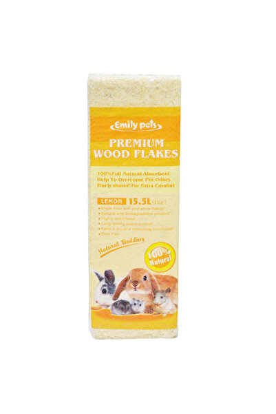 EMILY Emily's Premium Wood Chips for Pets, Lemon Scent - 15.5 L