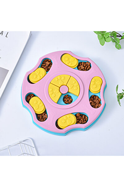 Choice ألعاب أحجية الكلاب الوردية على شكل خماسي، وحدة تغذية بطيئة تفاعلية لزي...