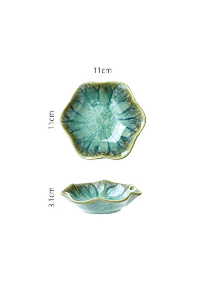 Choice As shown 03 Japanese Ceramic Plate Retro Kiln Glaze Barbecue Mini Dipping Dish Sashimi Sushi Soy Sau