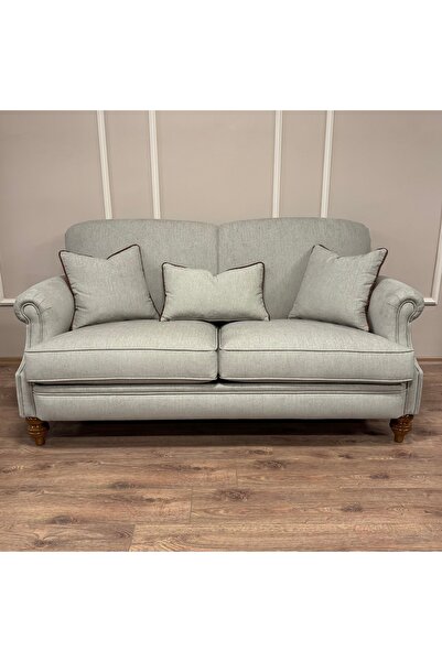 Hanel Mobilya BERNARD KANEPE GRİ (İKİLİ) SIRT MİNDERSİZ