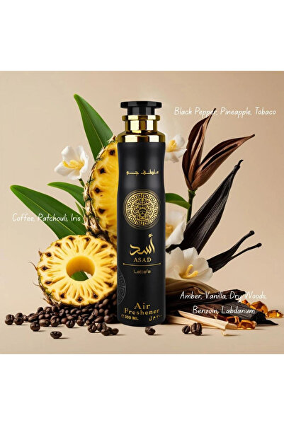 lattafa Asad - Odorizant de cameră unisex 300 ml