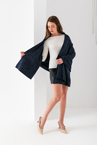 Cebe Kalın Simli Triko Omuz Şalı – Şık ve Rahat Kadın Şal Model - Omuz Şalı