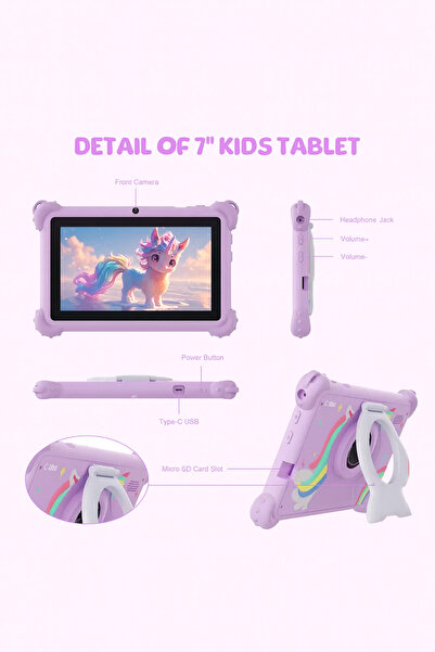 CIDEA C idea CM88 Kids Tablet | 7" Display | Wi-Fi & Bluetooth | Built-in Stand | Shockproof Edges