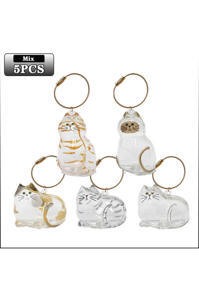 Choice4 مجموعة من 5 قطع من زجاجات شعر الحيوانات الأليفة التذكارية لحاوية تخزي...