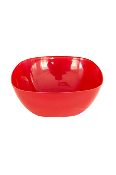sterk Square plastic bowl 5L, red